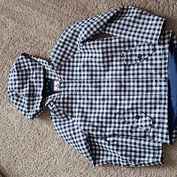 Blue plaid coat - Picture 1 of 4